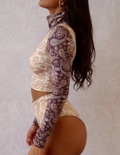 Load image into Gallery viewer, Stevie High Neck Surf Top ~ Paisley