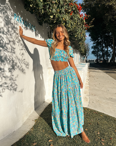 Cascade Maxi Skirt ~ Santorini