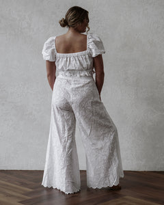 Posy Palazzo Pant ⚘ 100% Cotton Anglaise